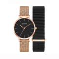 Customized Logo Grey Watch OEM Women's  Brand Watch Stainless Steel Material High grade fashion lady quartz Mesh Watch